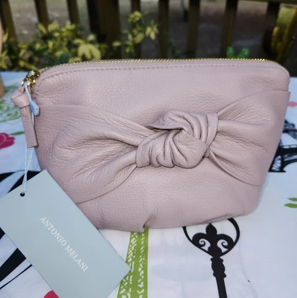 Antonio Melani Lavender Pebble Leather Clutch 8"W × 6"D NWT - Picture 12 of 12